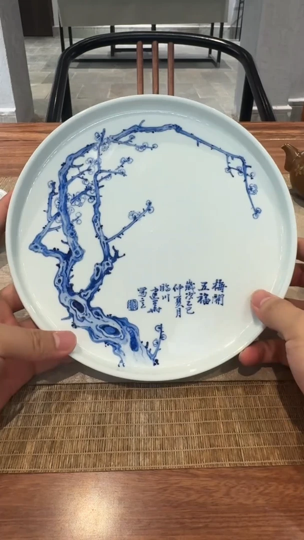 何建华老师青花系列一套茶具