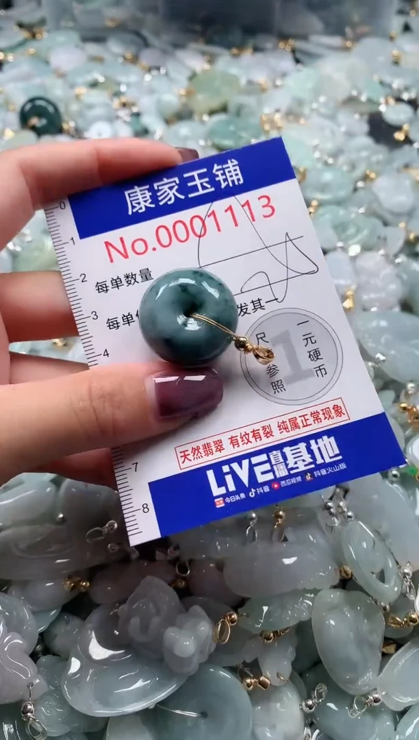 翡翠未镶嵌吊坠(不含链)1113