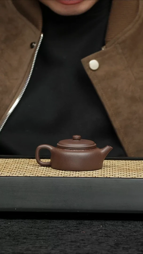 茶壶紫砂五堂 大口扁钟60cc