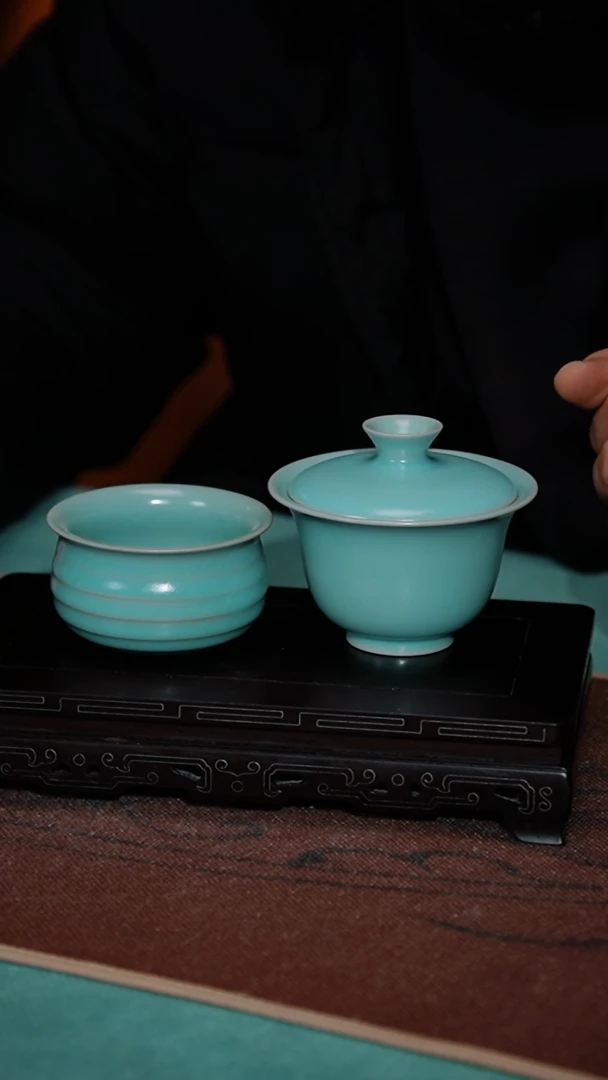 【闪购商品】176-11宽元宝两才+弦文杯（云端）