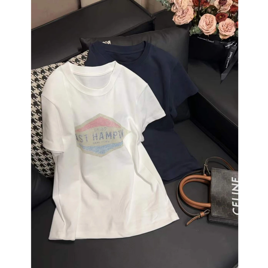 TY7 【复古T】定制款美式复古做旧风简约T（衣长55）