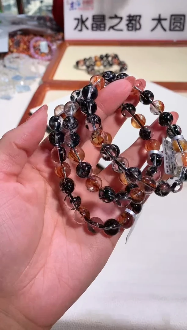 【闪购商品】水晶手链未镶嵌9.8-10mm彩闪灵手链多样性发其一