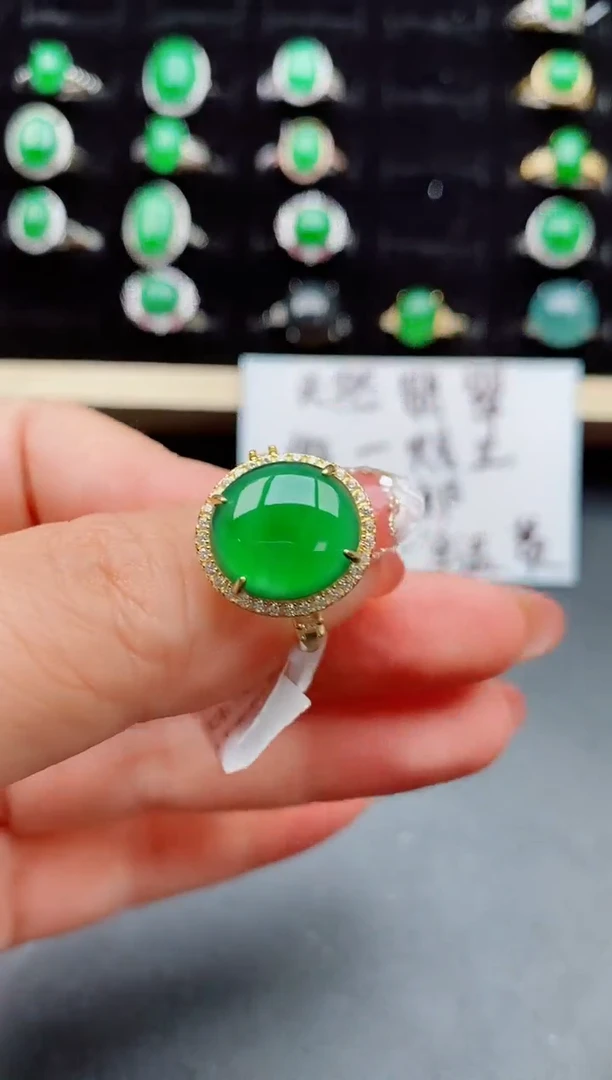 【闪购商品】翡翠戒指银S925镶嵌05800