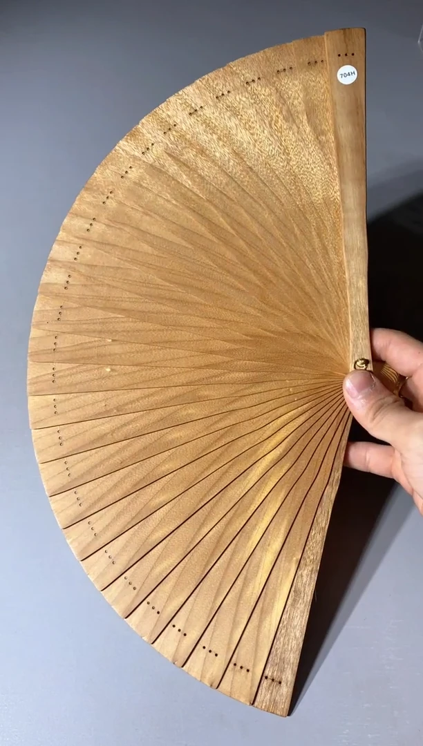 金丝楠704号21cm金丝楠木小叶桢楠扇子