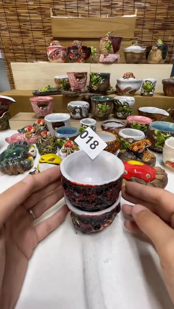 杯018精美粗陶手工柴烧