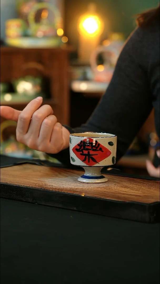 杯手绘心瓷陶瓷浮力