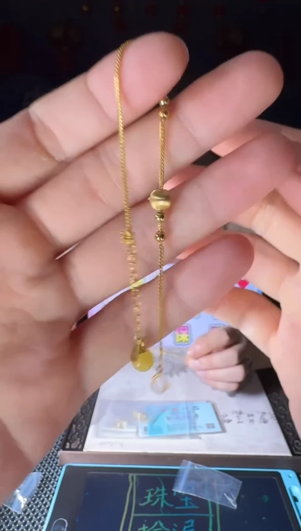 银S925镶嵌琥珀裸石手链