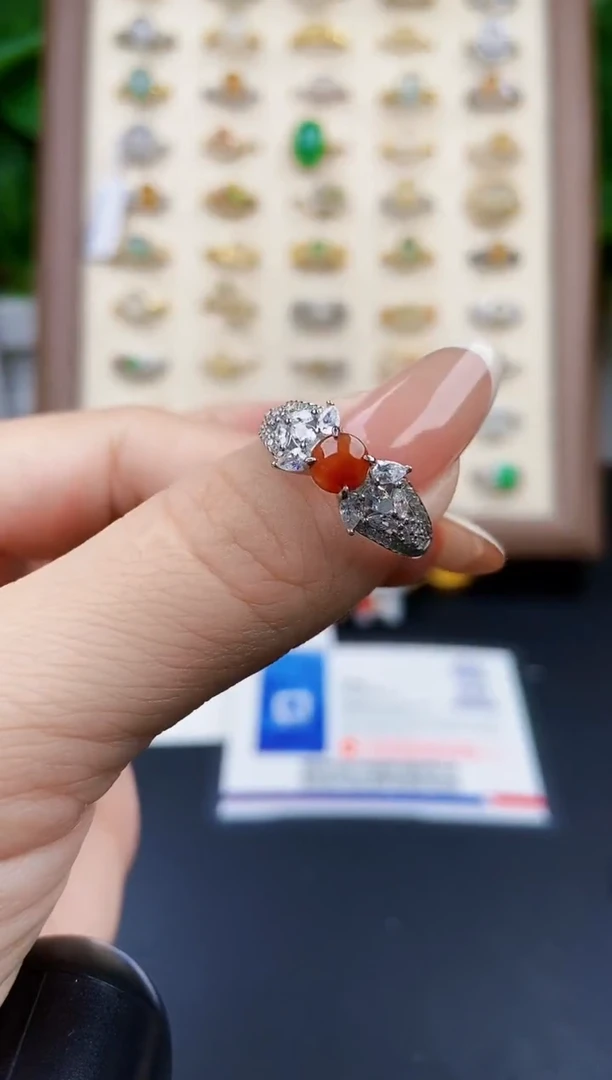 银S925镶嵌戒指翡翠21