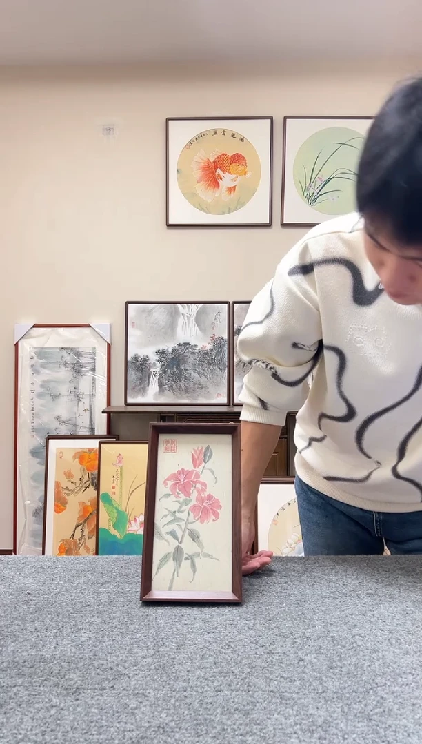 【闪购商品】书法5x10寸摆台扶桑花15x27cm