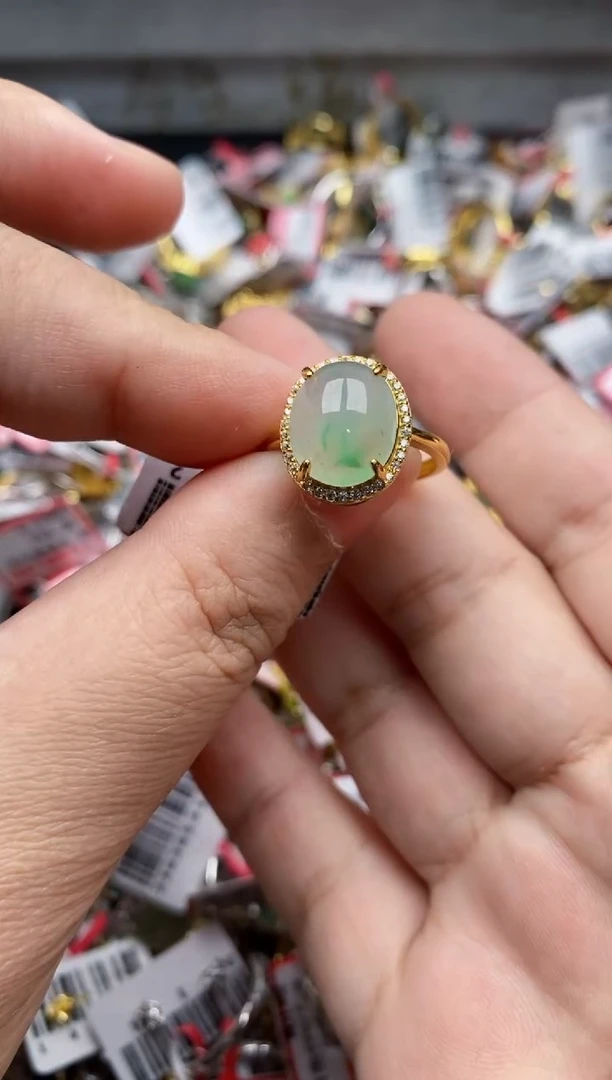 【闪购商品】翡翠戒指银S925镶嵌11111---8