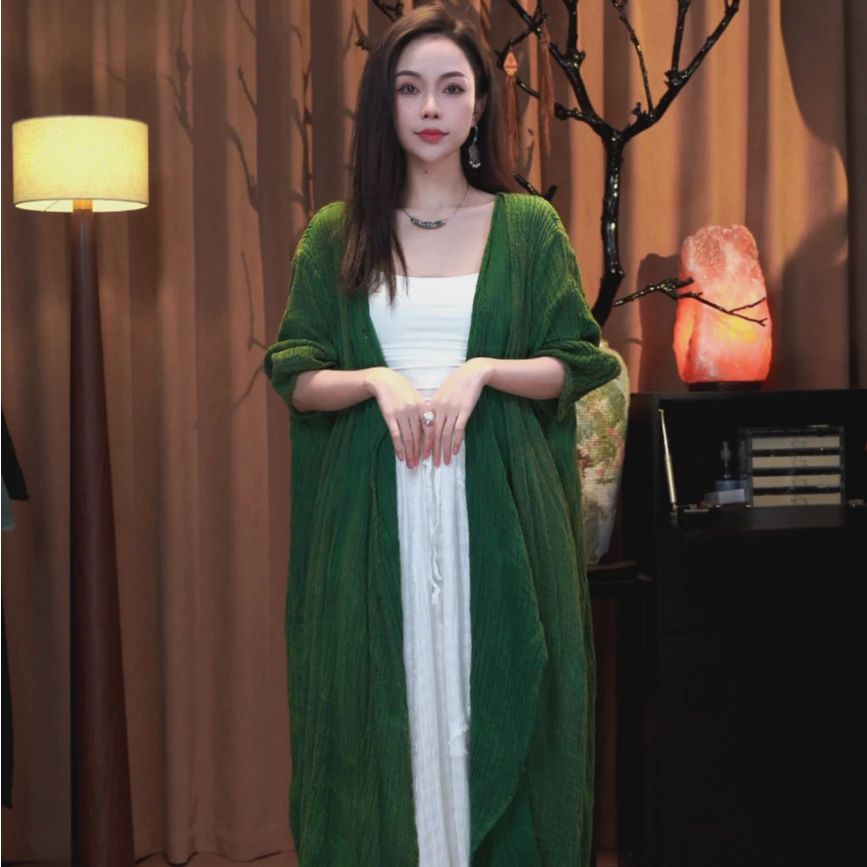 知否亚麻肌理麻外披(纷飞起舞)