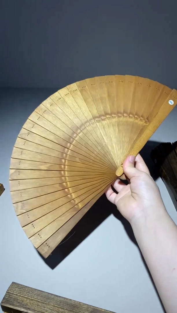 金丝楠21cm金丝楠木小叶桢楠扇694