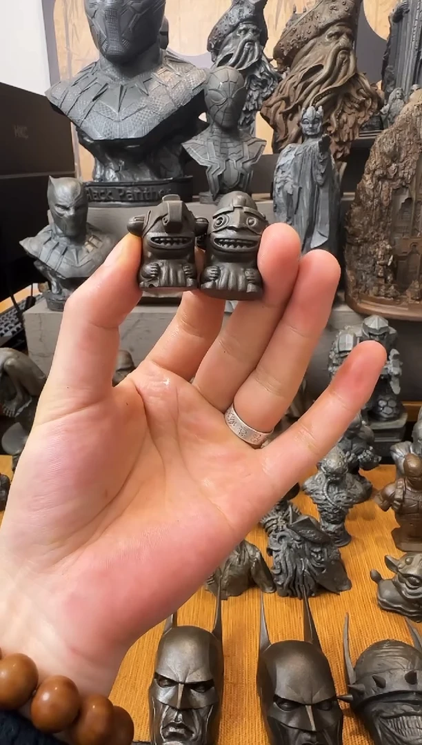 铁实心铁艺摆件~~结界兽（锈色）