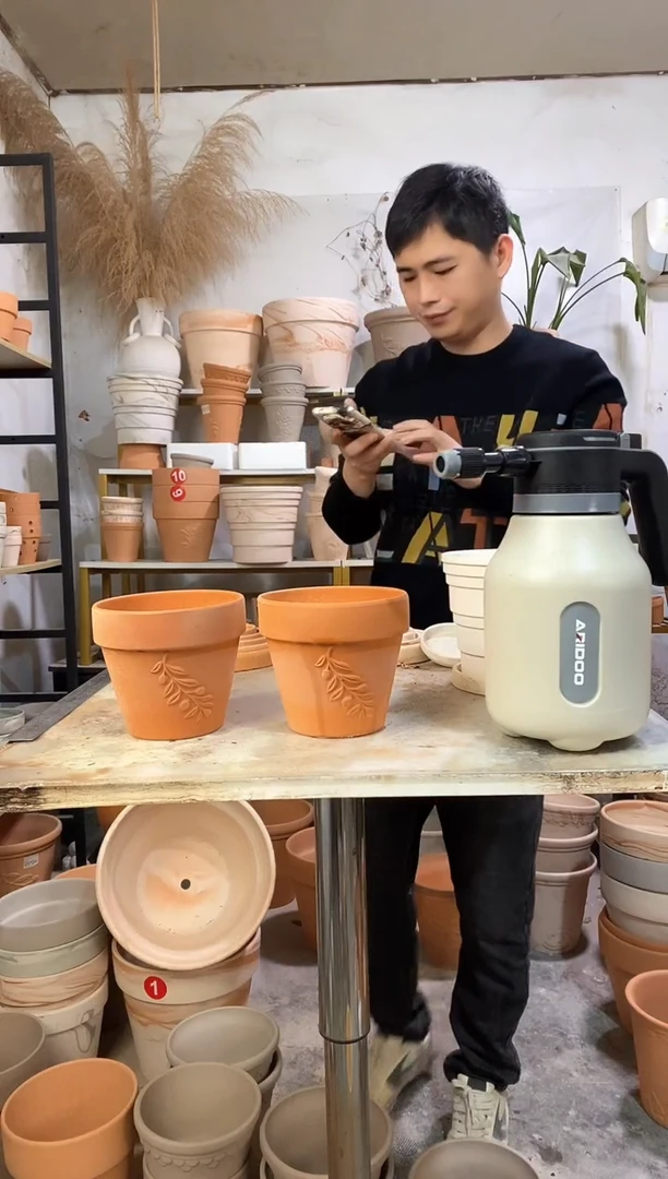 瑕疵无售后14*13红陶浮雕随机 2盆无托