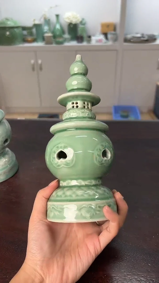 龙泉云间青瓷小米茶器