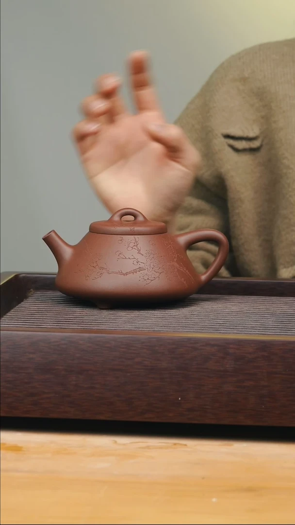 【闪购商品】紫砂茶壶子冶石瓢紫泥