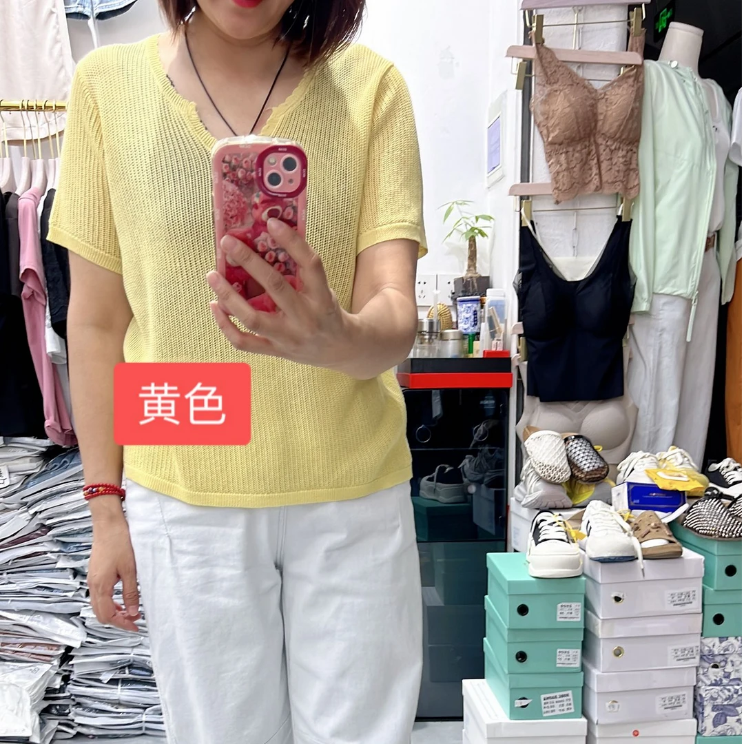 111均码针织弹力短袖