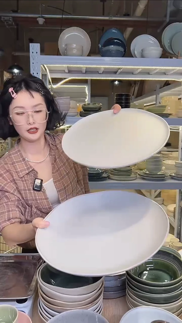 瓷70外贸尾货高温釉下彩陶瓷餐具默认微瑕
