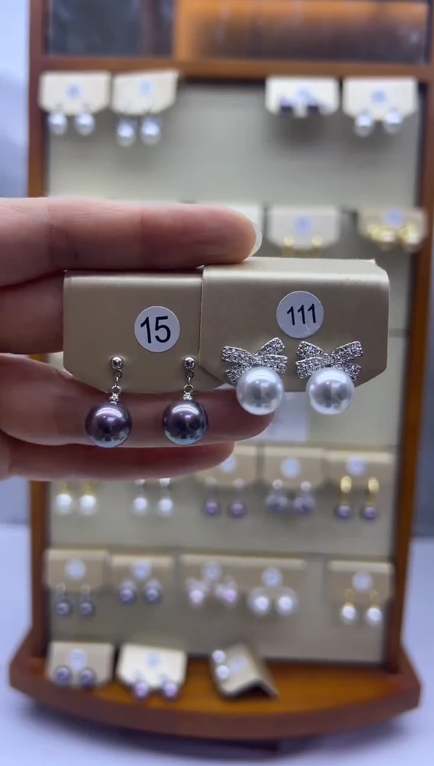 未镶嵌耳饰淡水珍珠15+111