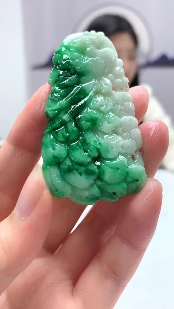 【闪购商品】定制翡翠未镶嵌0405zm-毛货挂件凤凰15