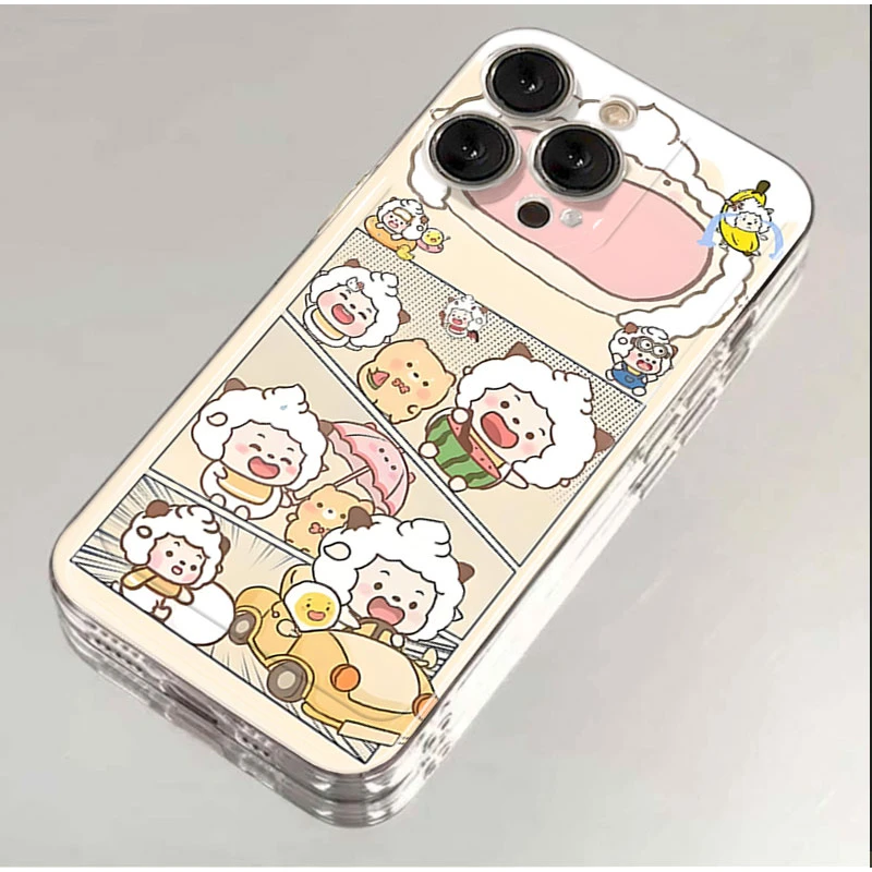 趣味懒羊羊适用iphone1615手机壳苹果13透明12华为vivo小米oppo