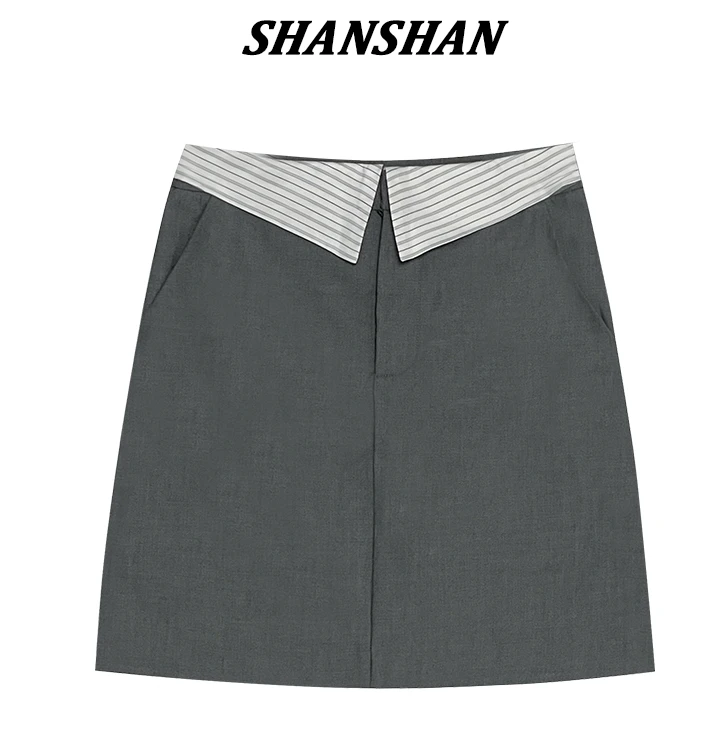 高腰显瘦时尚休闲百搭半身裙（有安全内衬）