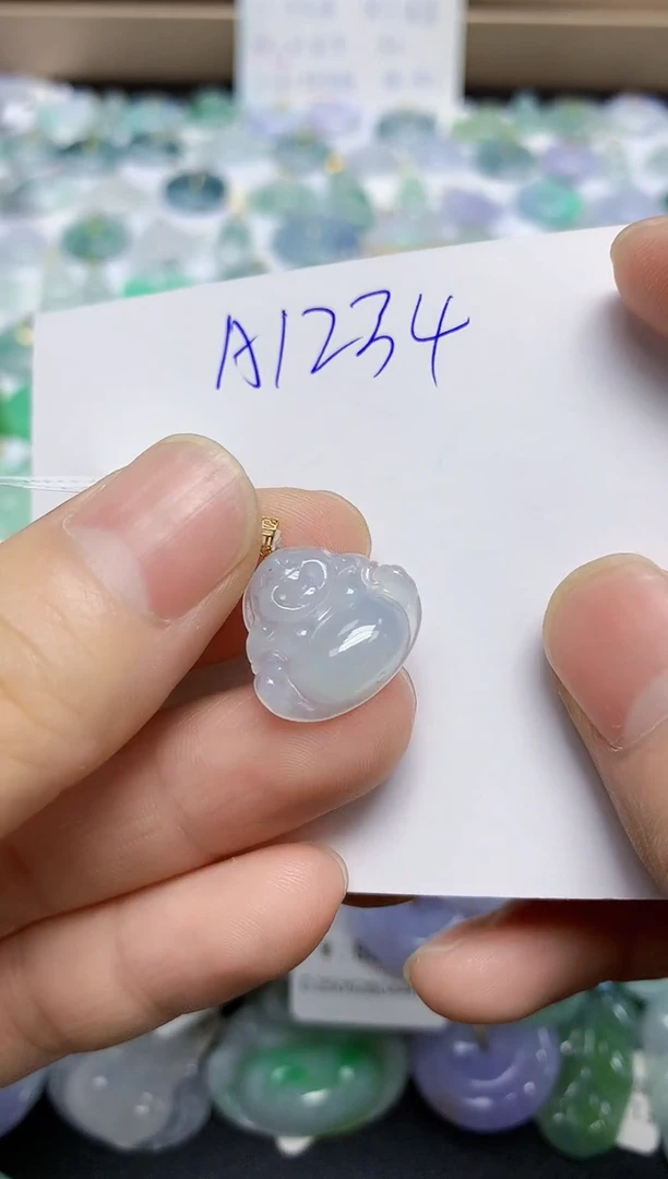 颈饰未镶嵌翡翠天然缅甸翡翠A货翡翠百元以上9元证书费自理