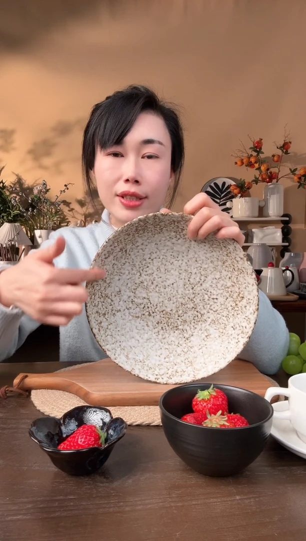 【闪购商品】瓷片9.8英寸异形窑变气孔大碗微瑕