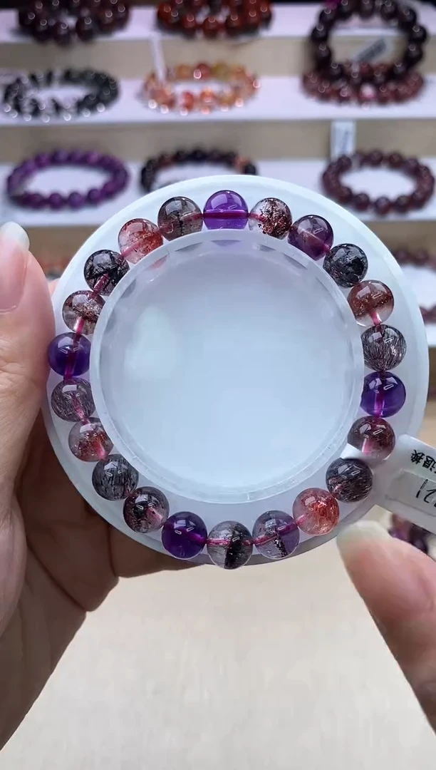 【闪购商品】水晶手链未镶嵌黑加仑超七单圈8m+