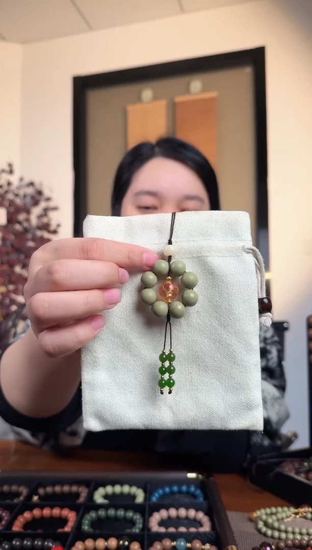 泥塑禅茶12Mm手机挂