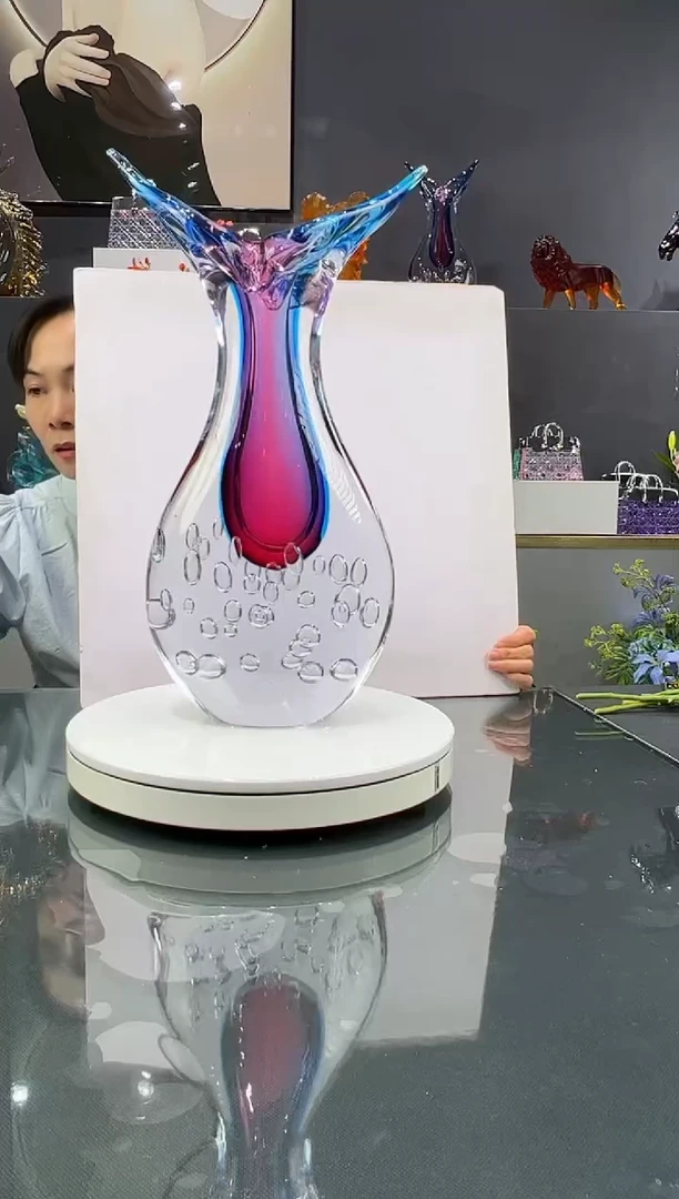琉璃  水晶琉璃花瓶1个