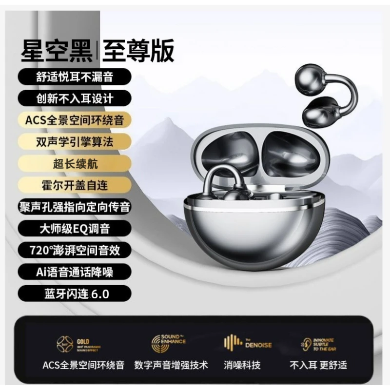 2026新款夹耳蓝牙耳机高音质长续航语音舒适降噪运动GTS15商品图