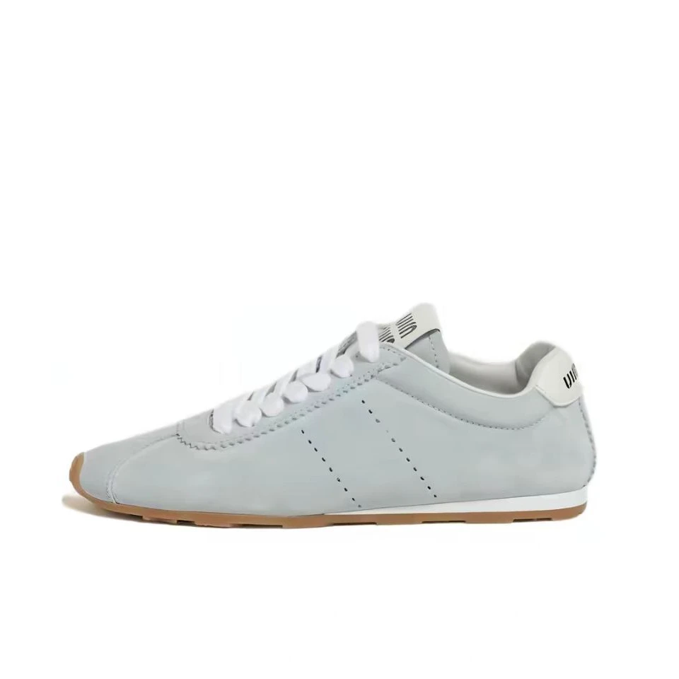 未使用 MIU MIU/缪缪 经典字母LOGO复古休闲系带德训鞋