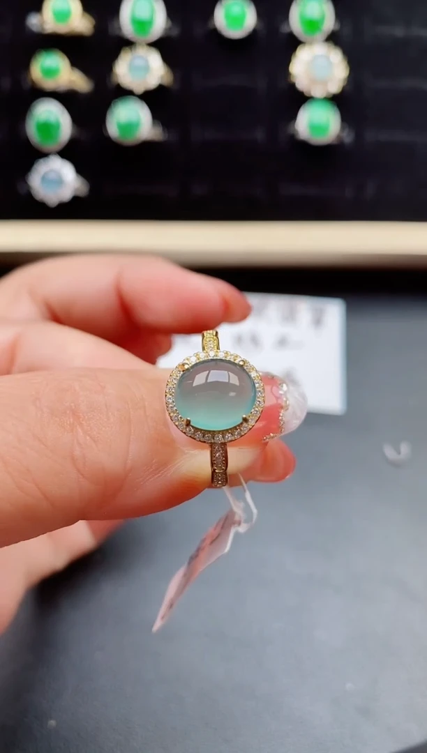 【闪购商品】翡翠戒指银S925镶嵌508008