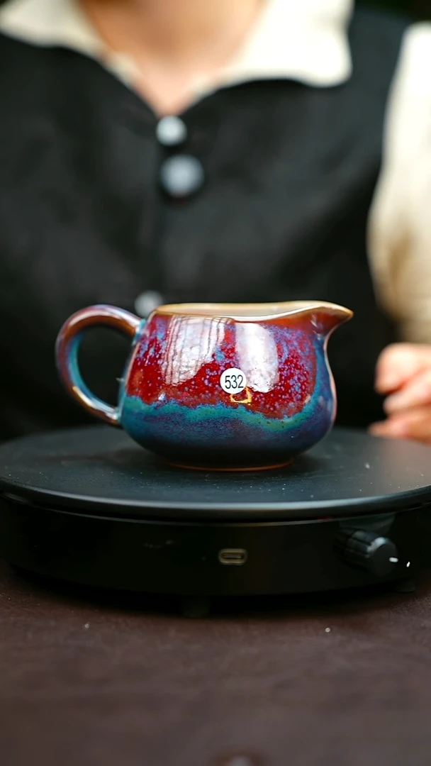 532#原矿钧瓷炉钧釉公道杯