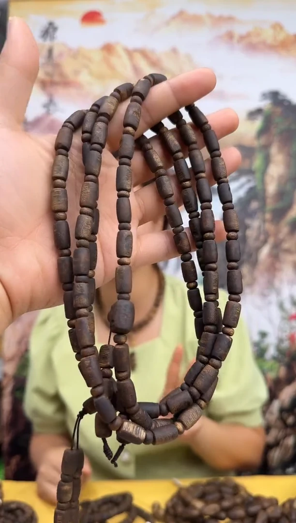 沉香手串奇楠白奇沉水浮留疤板头料多圈卡8-26克多样性发一条