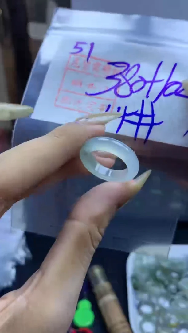 定制翡翠未镶嵌51戒圈14*390元毛货需精抛光