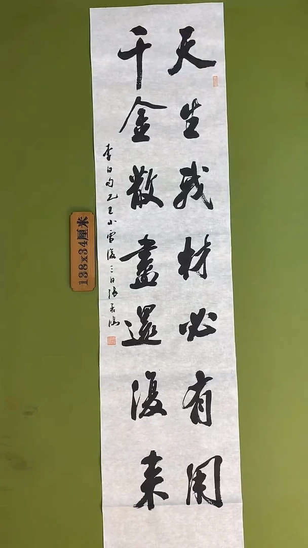 书法书法 张若鸿 尺寸138cm*34cm