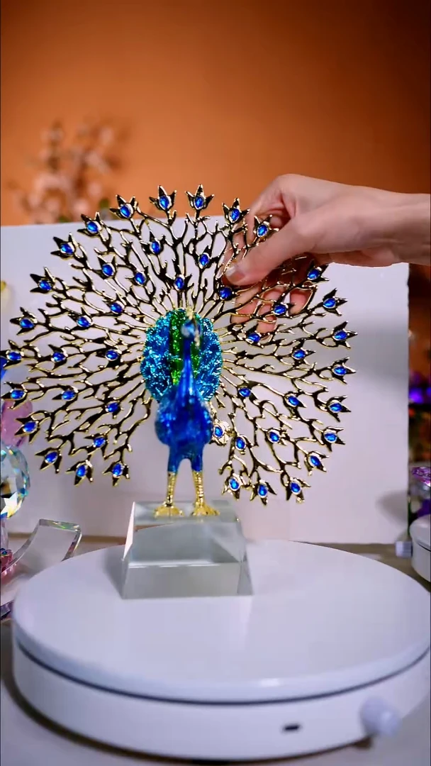 手工艺品琉璃珐琅孔雀