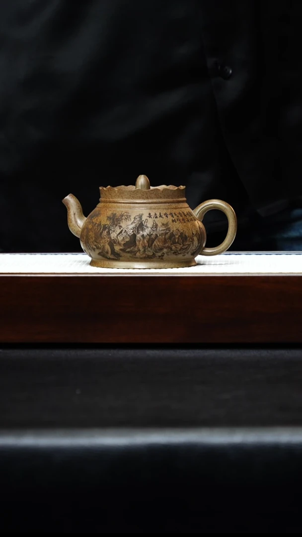 茶杯紫砂宜兴紫砂 僧帽 虎皮金砂 280cc 谭青2550