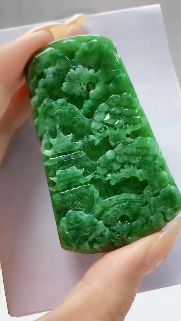 【闪购商品】定制翡翠未镶嵌0405DD-毛货挂件山水77