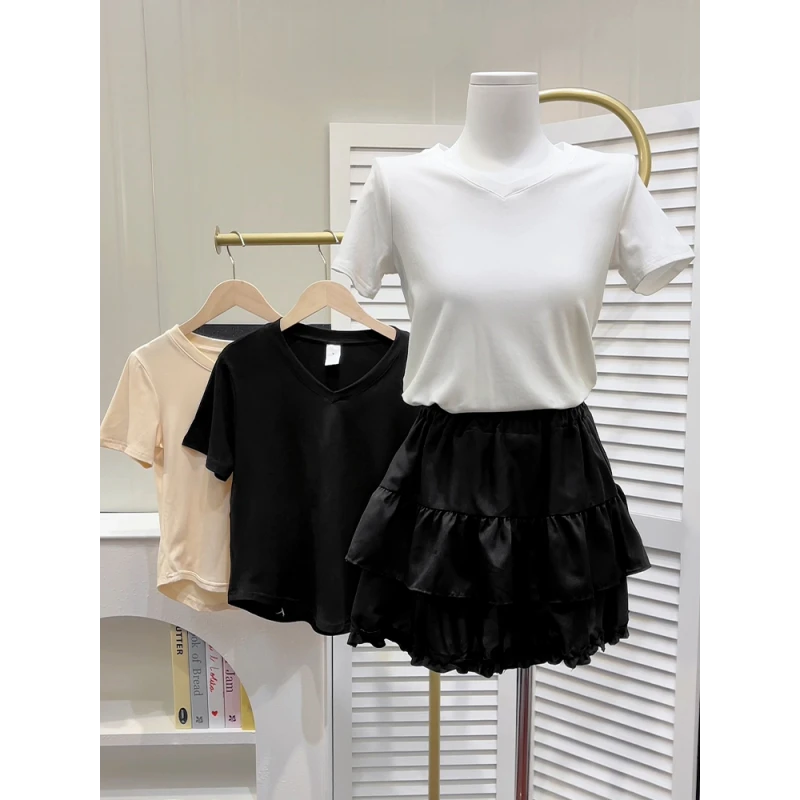 新款减龄网红炸街短袖运动半身裙两件套韩版夏季女装套装穿搭2025