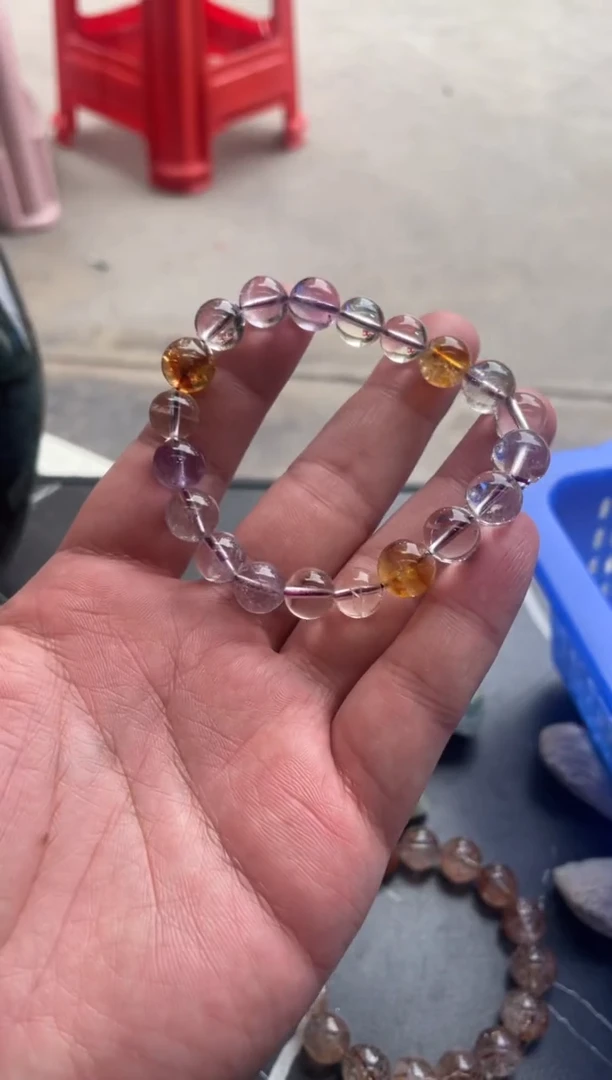 【闪购商品】水晶手串卡10mm未镶嵌天然紫黄晶手串