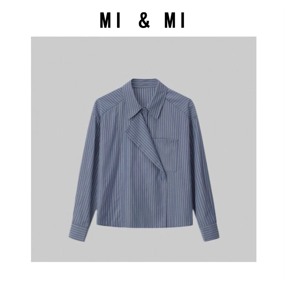 【米米私服】早秋新款法式小众设计师款衬衣 2502-240