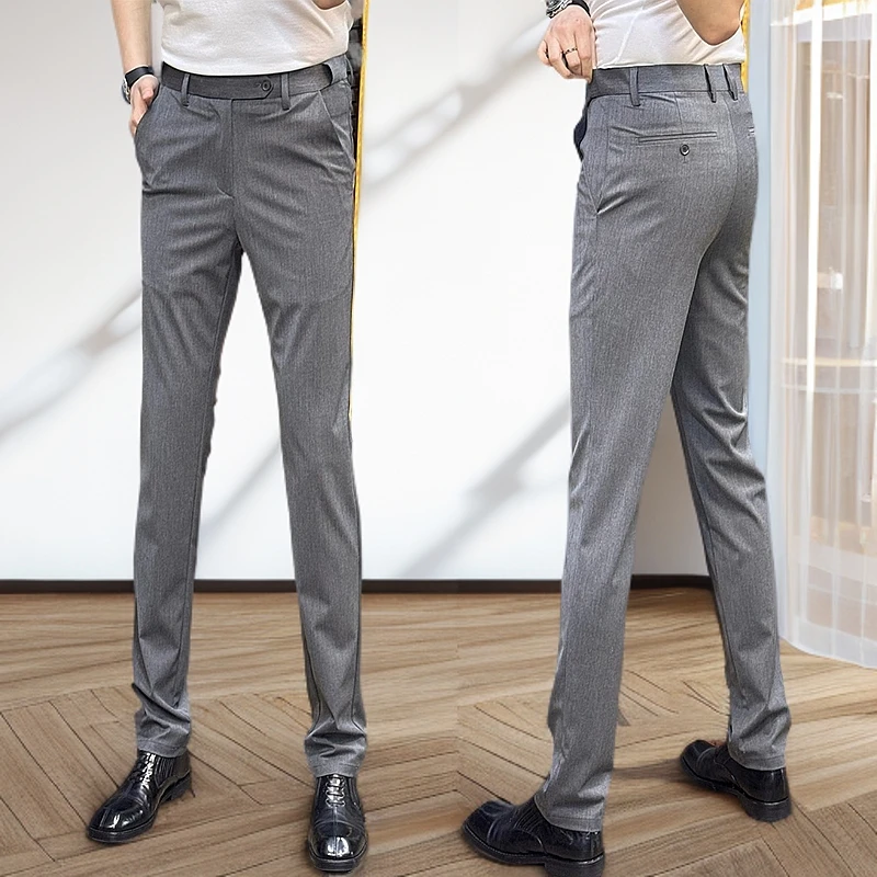 【轻奢定制】男士爆款轻奢商务休闲裤潮流时尚百搭垂感爆款潮牌西裤