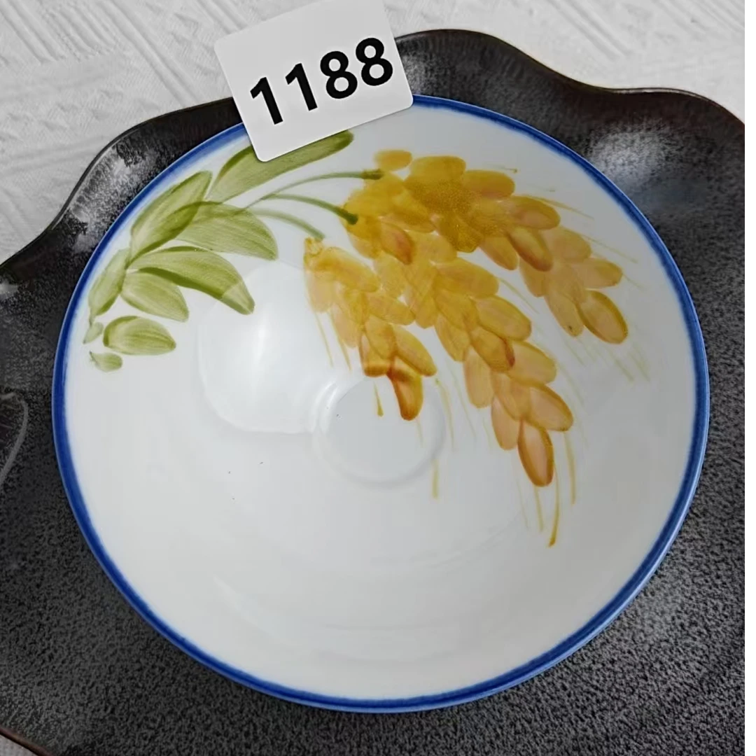 景德镇手绘釉中彩（食品级）斗笠碗陶瓷餐具1188