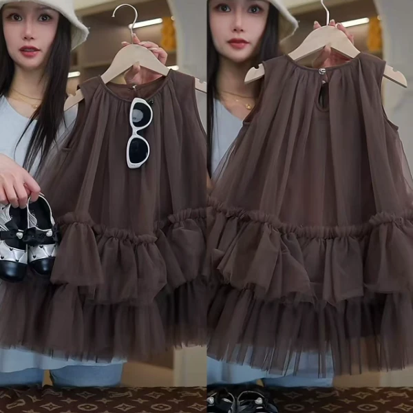 【AL】AYJ8008森系风格洋气夏季2025清爽连衣裙公主裙小女童夏装