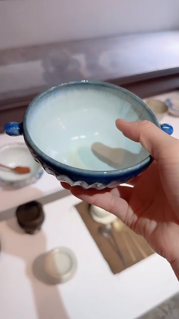 碗【水谷】棱纹双耳碗*1个(随机不挑货)