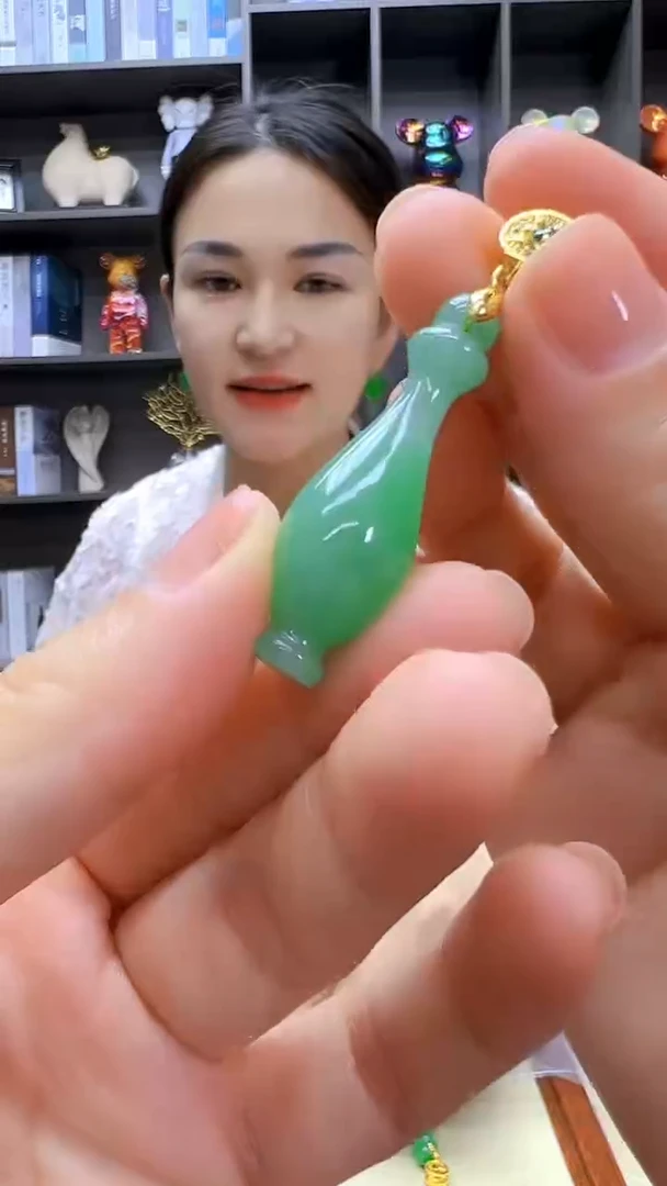 翡翠14K金镶嵌颈饰丹丹diy劲饰