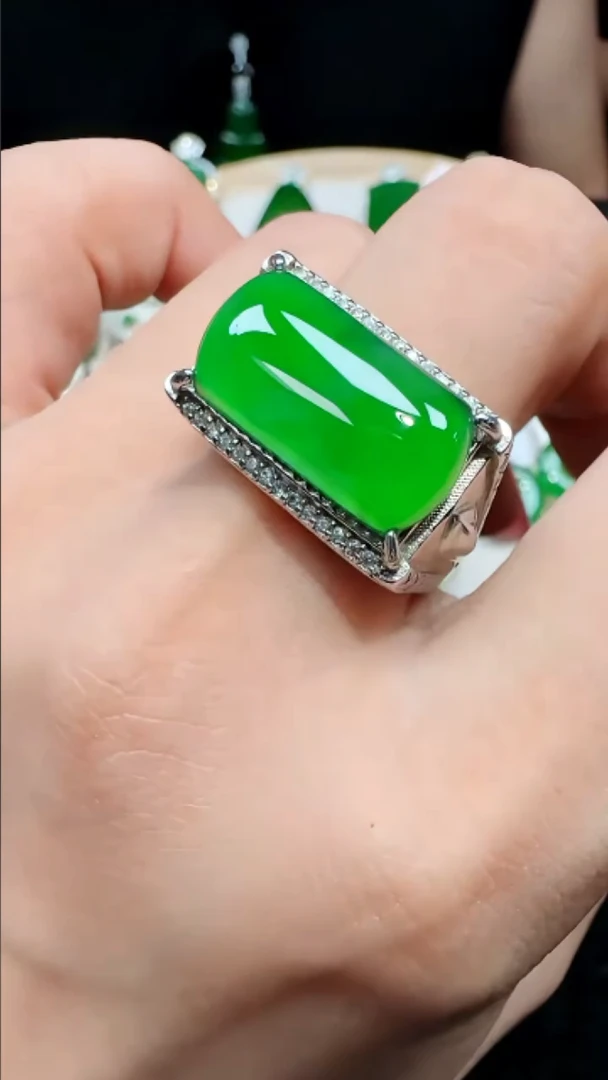 未镶嵌定制翡翠翡翠戒指60